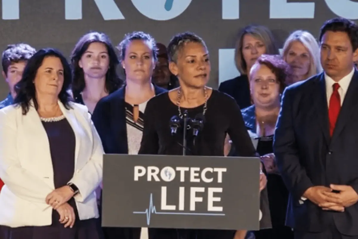 AHCA Sec. Simone Marstiller gives remarks in support of new FL 15 week abortion ban.