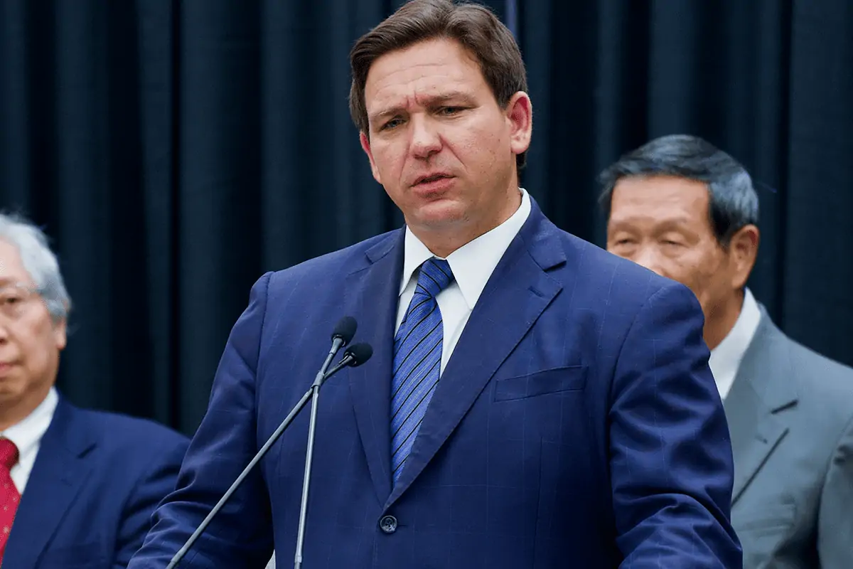 Gov. Ron DeSantis announces measures to "Stop CCP Influence" in Miami, FL, September 2022.