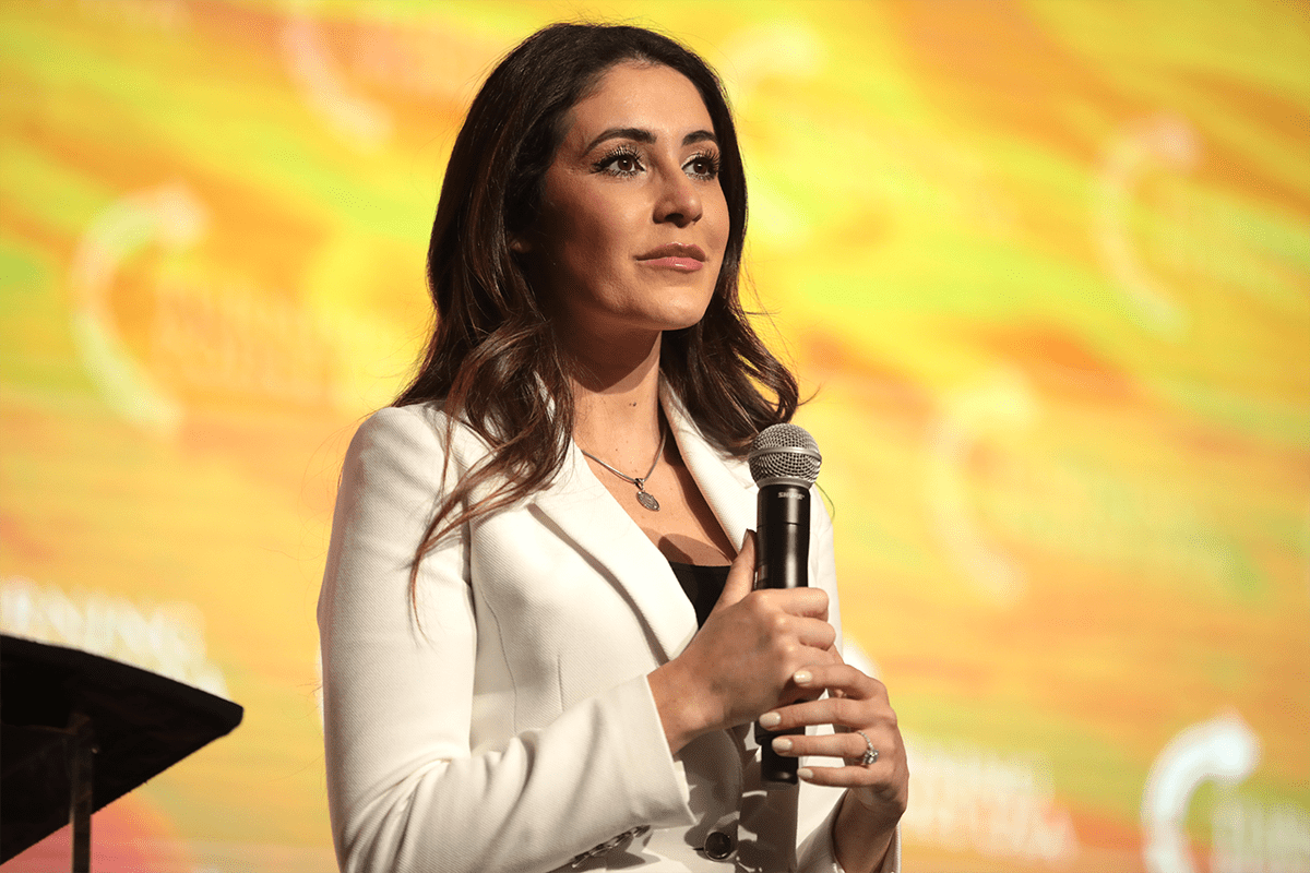 Anna Paulina Luna speaking with attendees at the 2021 Young Latino Leadership Summit hosted by Turning Point USA at the Arizona Biltmore in Phoenix, Arizona. (Gage Skidmore)