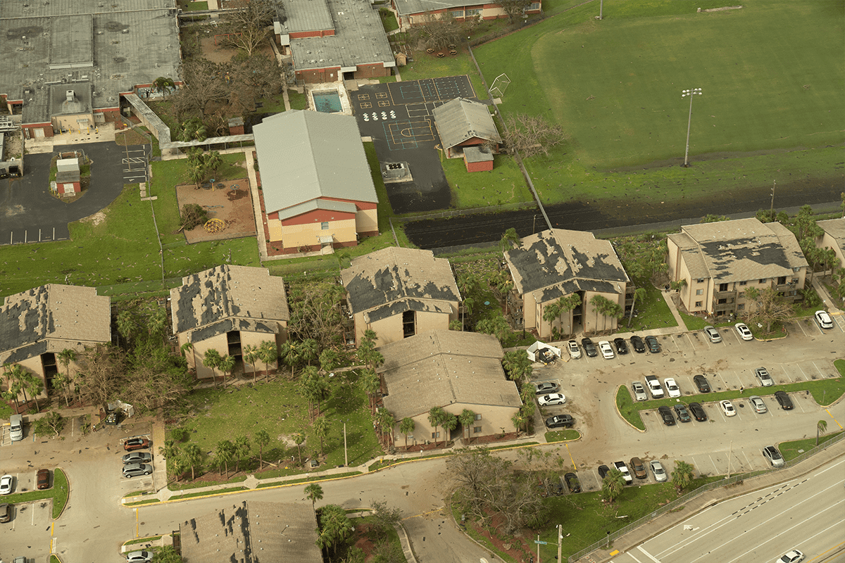 Hurricane Ian damage in Lee County, Sep. 29, 2022. (South Florida Water Management District)