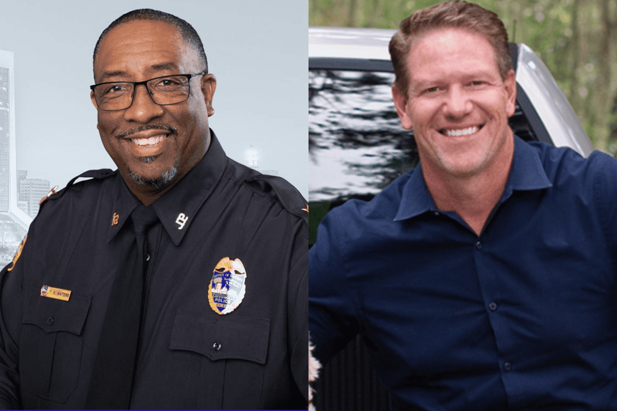 Jacksonville Sheriff T.K. Waters, left, and Jacksonville Mayoral Candidate Daniel Davis, right.