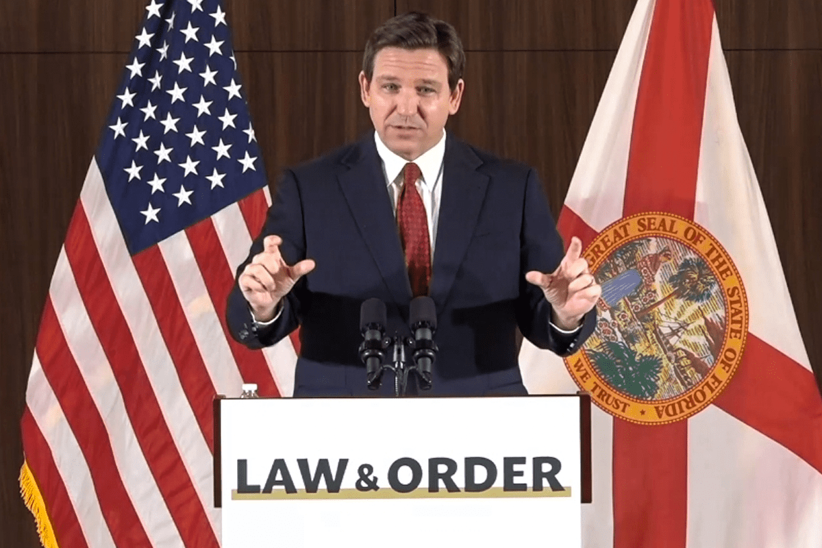 Gov. Ron DeSantis announces 'Preserving Law & Order' proposals, Miami, Fla., Jan. 26, 2023.