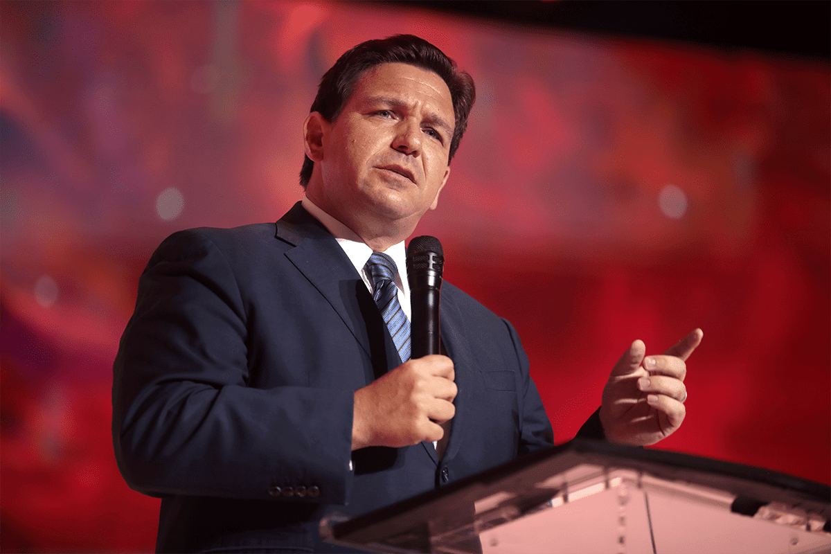 Gov. Ron DeSantis speaking with attendees at the 2022 Student Action Summit at the Tampa Convention Center in Tampa, Fla., July 22, 2022. (Photo/Gage Skidmore)