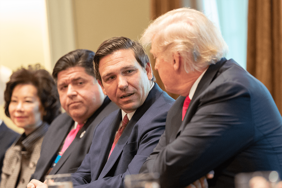 Governor-elect Ron DeSantis meets with President Donald Trump in the Cabinet Room of the White House, Washington, D.C., Dec. 13, 2018. (Photo/Trump White House Archived)
