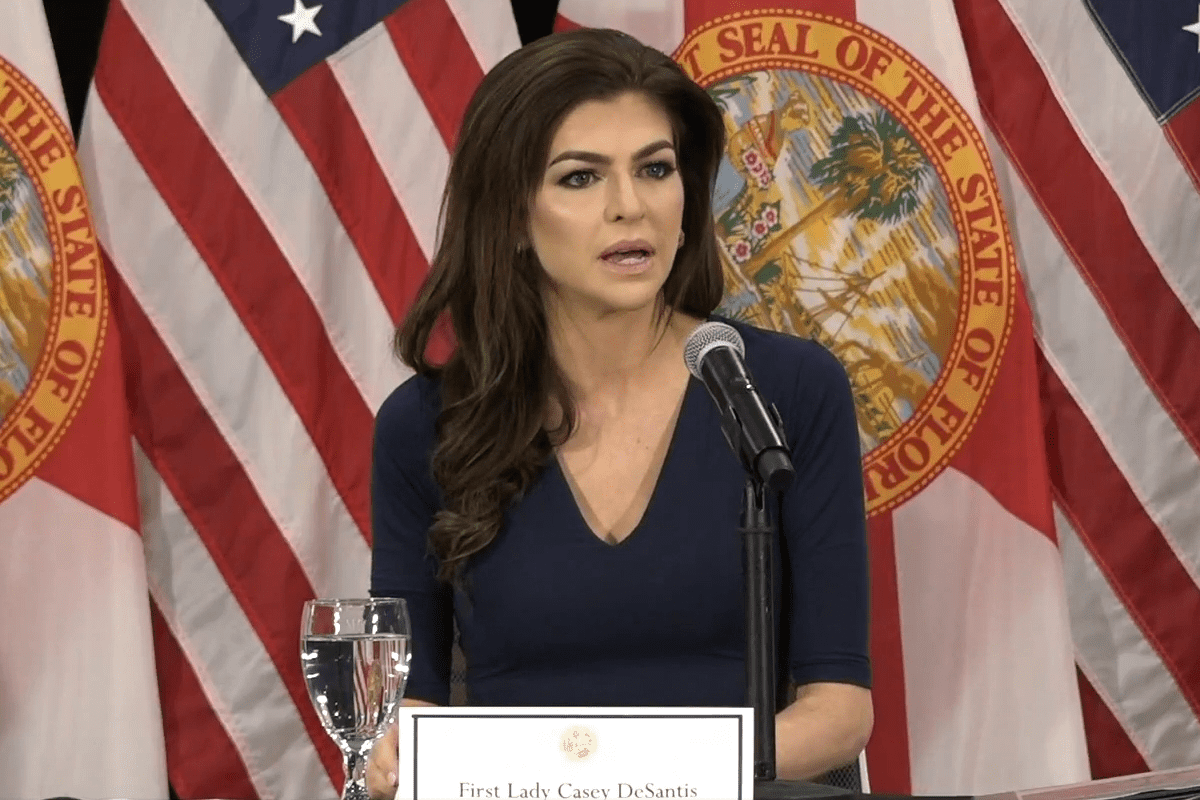 Florida First Lady Casey DeSantis announces "innovative approach" to improve the state's cancer care, Tampa, Fla., Feb. 23, 2023. (Video/Casey DeSantis)