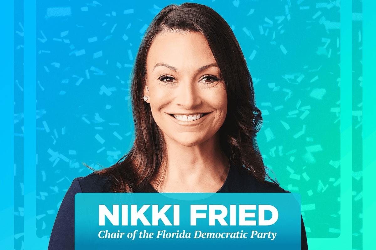 Nikki Fried selected as the chair of the Florida Democratic Party, Feb. 25, 2023. (Photo/@FlaDems, Twitter)