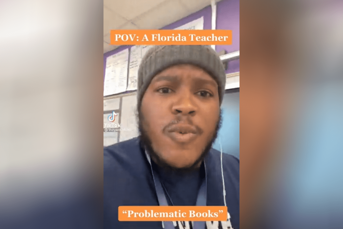 Orange County middle school teacher Ethan Hooper had several TikTok videos with students shown reading books. The purpose of the video was to mock Gov. Ron DeSantis' administration for removing age-inappropriate material. (Video obtained by LibsOfTikTok)