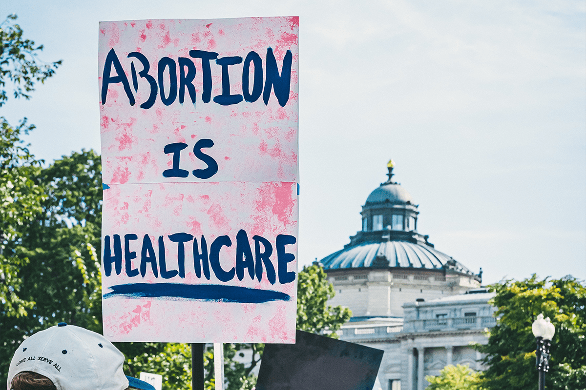 Abortion demonstration, Washington, D.C., Oct. 4, 2021. (Photo/Gayatri Malhotra)