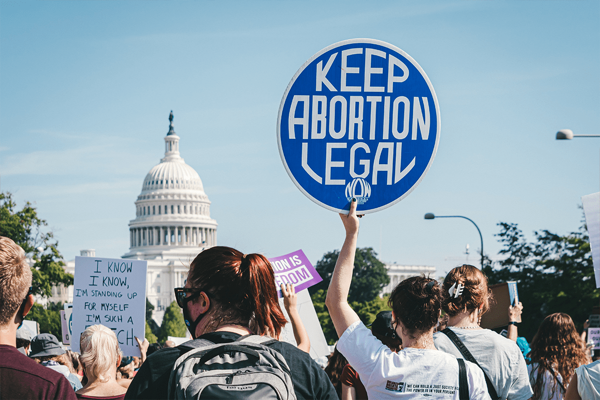 "Keep abortion legal" sign, Washington, D.C., Oct. 3, 2021. (Photo/Gayatri Malhotra)
