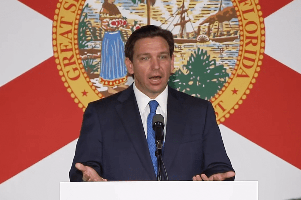 Gov. Ron DeSantis hosts "3 years to slow the spread" press conference in Winter Haven, Fla., March 16, 2023. (Video/Gov. Ron DeSantis' office)