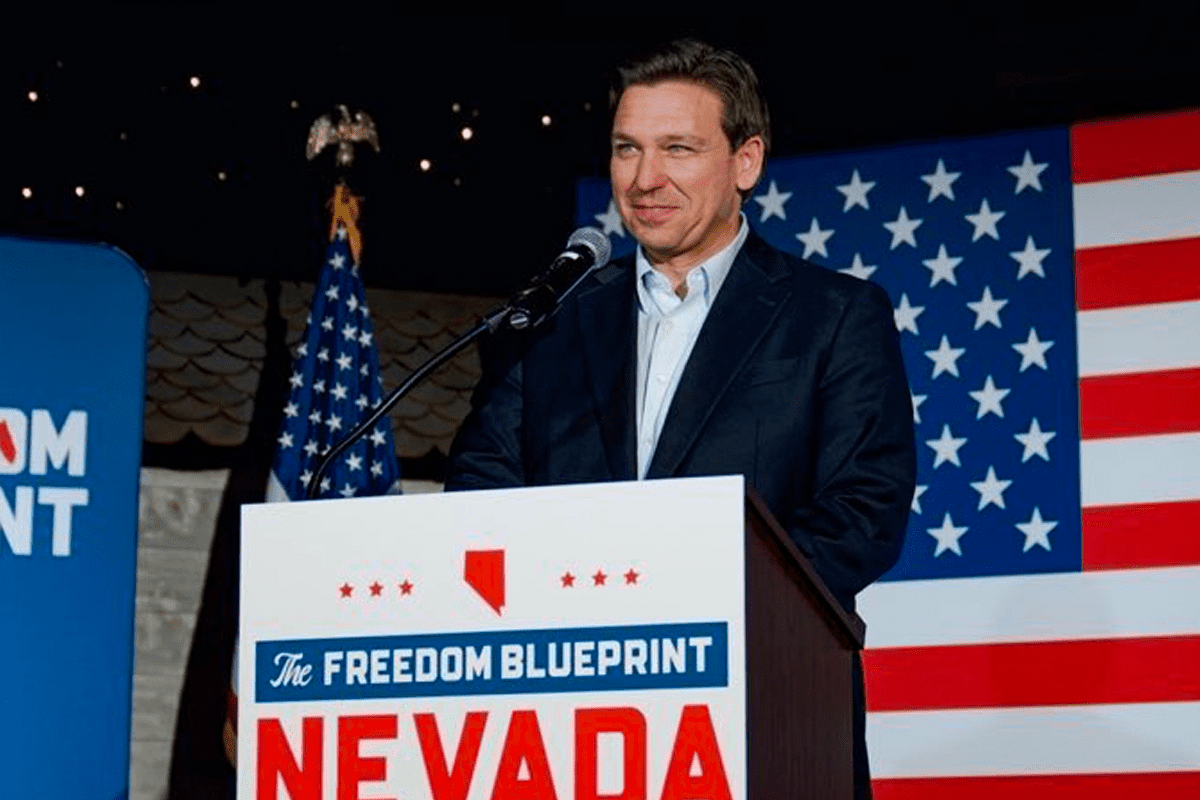 Gov. Ron DeSantis speaks at "Freedom Blueprint" event in Las Vegas, Nev., March 14, 2023. (Photo/Team DeSantis)
