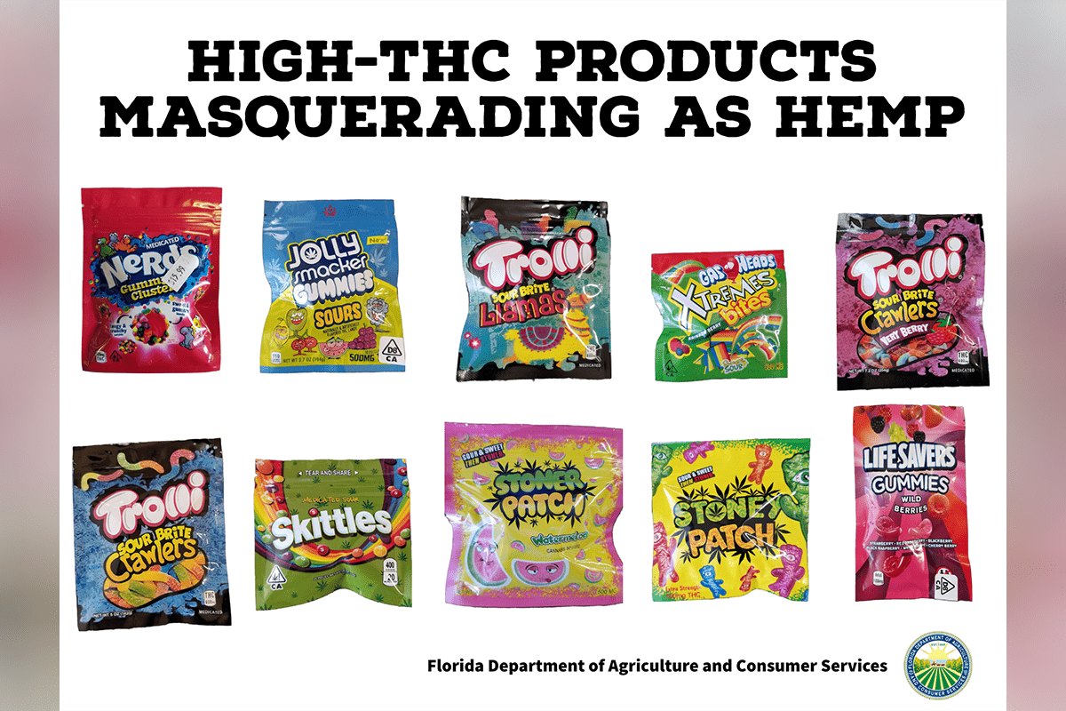 Graphic from Agriculture Commissioner Wilton Simpson on "high-THC products," March 22, 2023. (Photo/Commissioner Wilton Simpson's office)