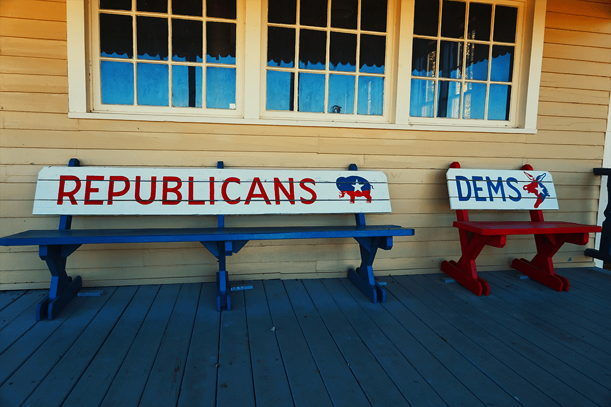 The two major American political parties, March 31, 2022. (Photo/Robert Linder)