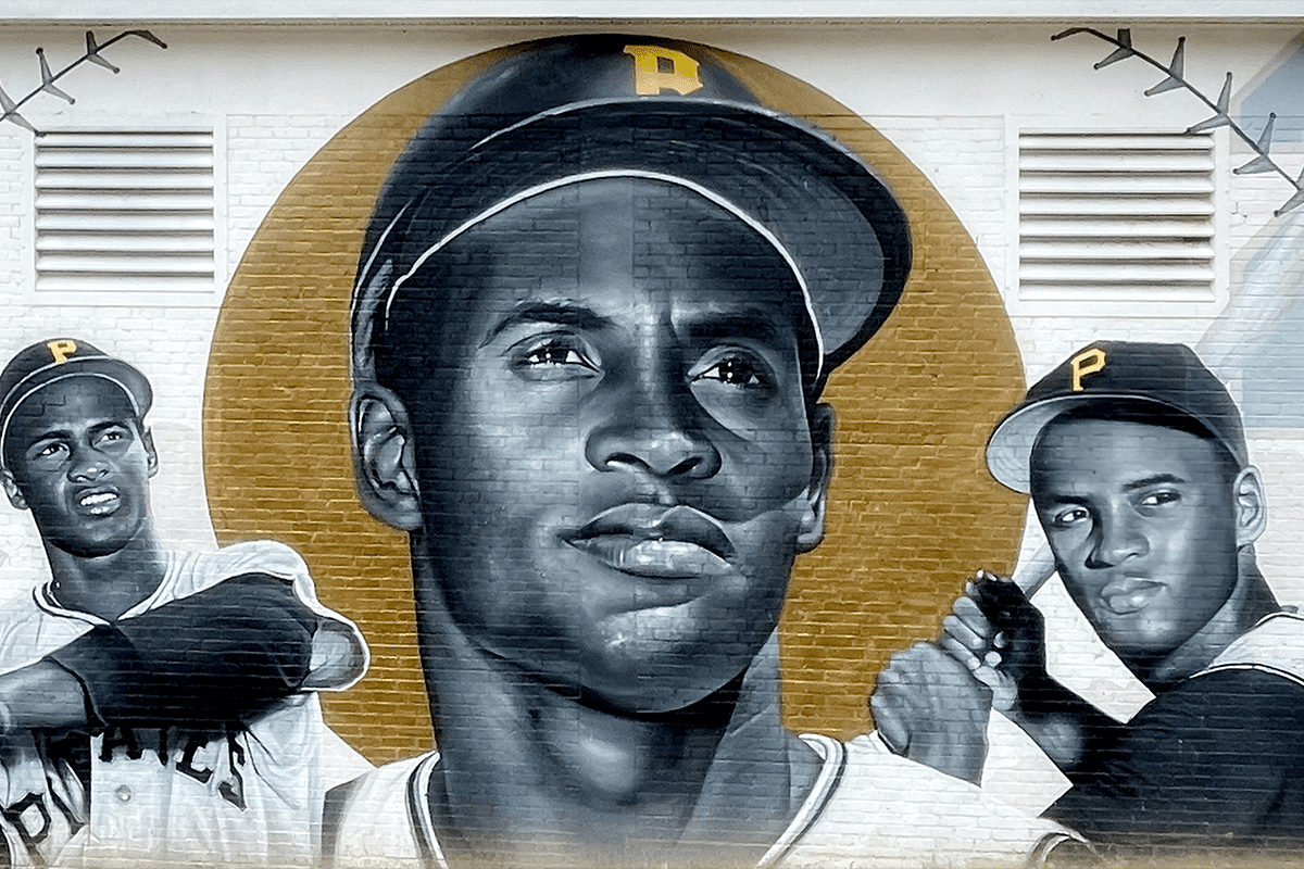 Tribute to Roberto Clemente, Worcester, Mass., Nov. 30, 2020. (Photo/Terence Faircloth)