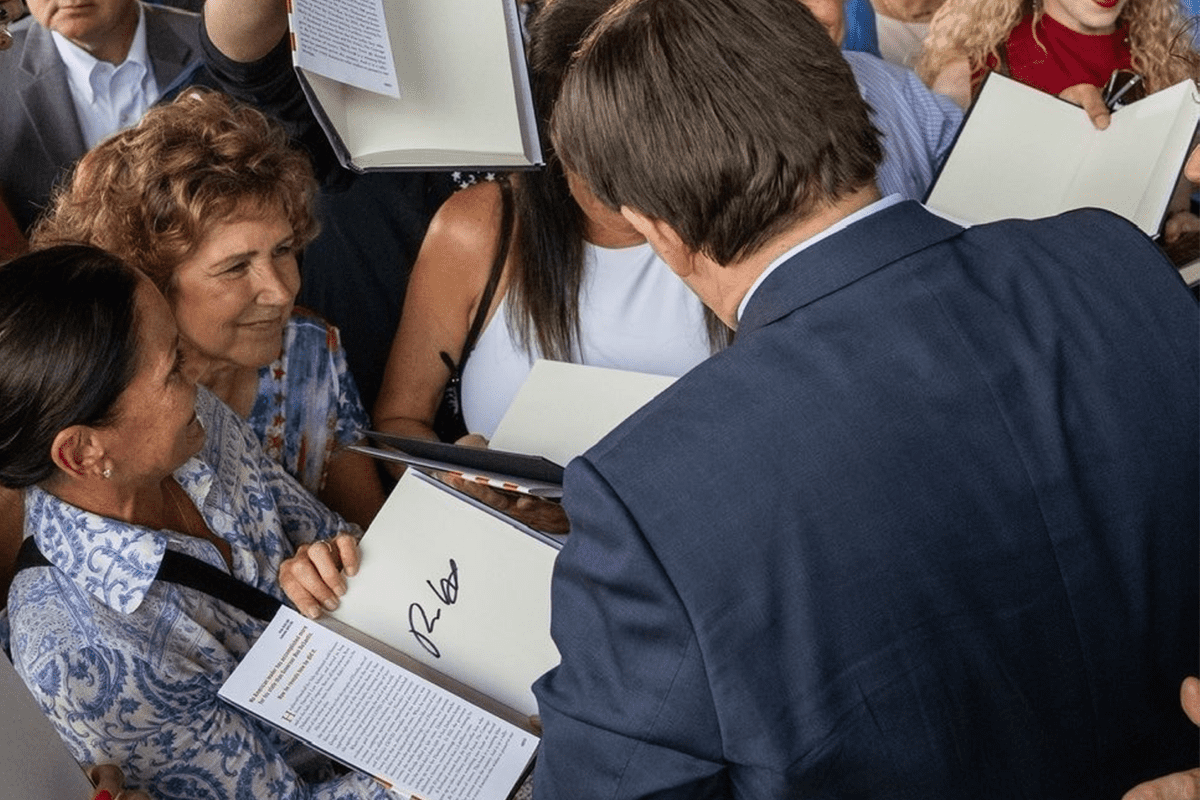 Gov. Ron DeSantis signs copies of his new book "The Courage to Be Free" in Pinellas County, Fla., March 8, 2023. (Photo/Team DeSantis)