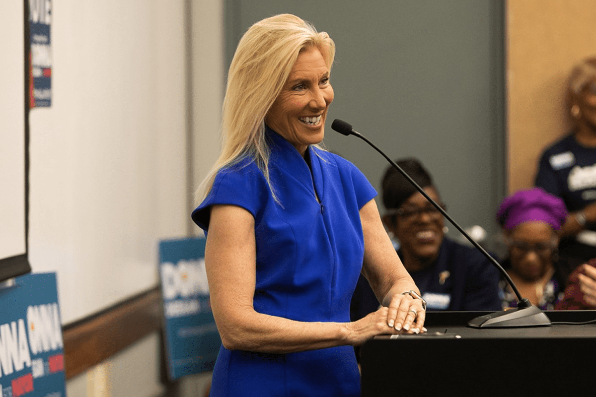 Jacksonville mayoral candidate Donna Deegan at "#ChangeForGood" town hall in Jacksonville, Fla., April 5, 2023. (Photo/Donna Deegan, Twitter)