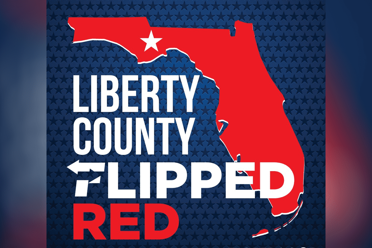 Liberty County, Fla. now has more registered Republicans than Democrats, April 25, 2023. (Photo/Florida GOP, Twitter)