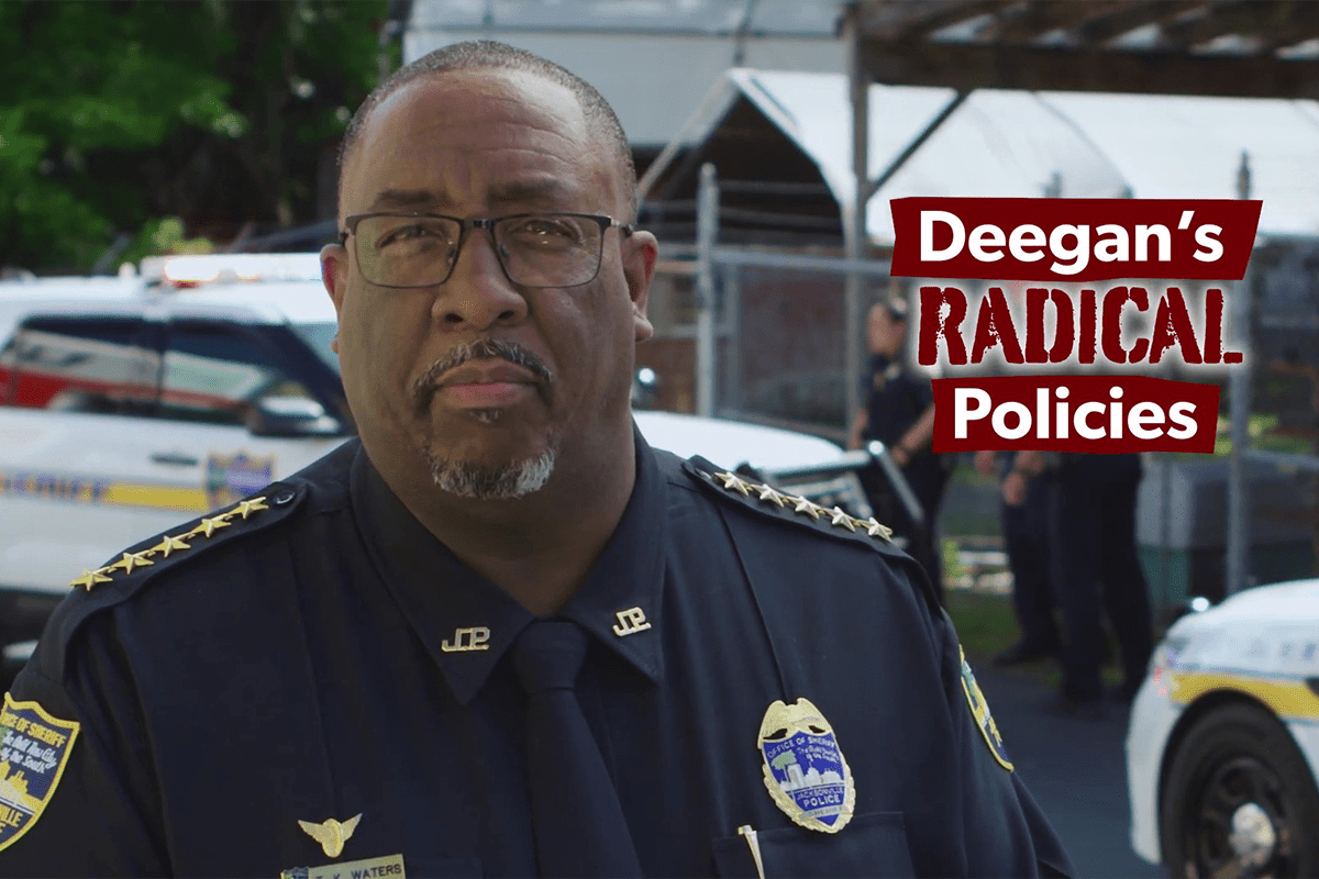 Jacksonville Sheriff T.K. Waters in new anti-Donna Deegan, pro-Daniel Davis mayoral ad, April 19, 2023. (Video/Duval GOP, YouTube)