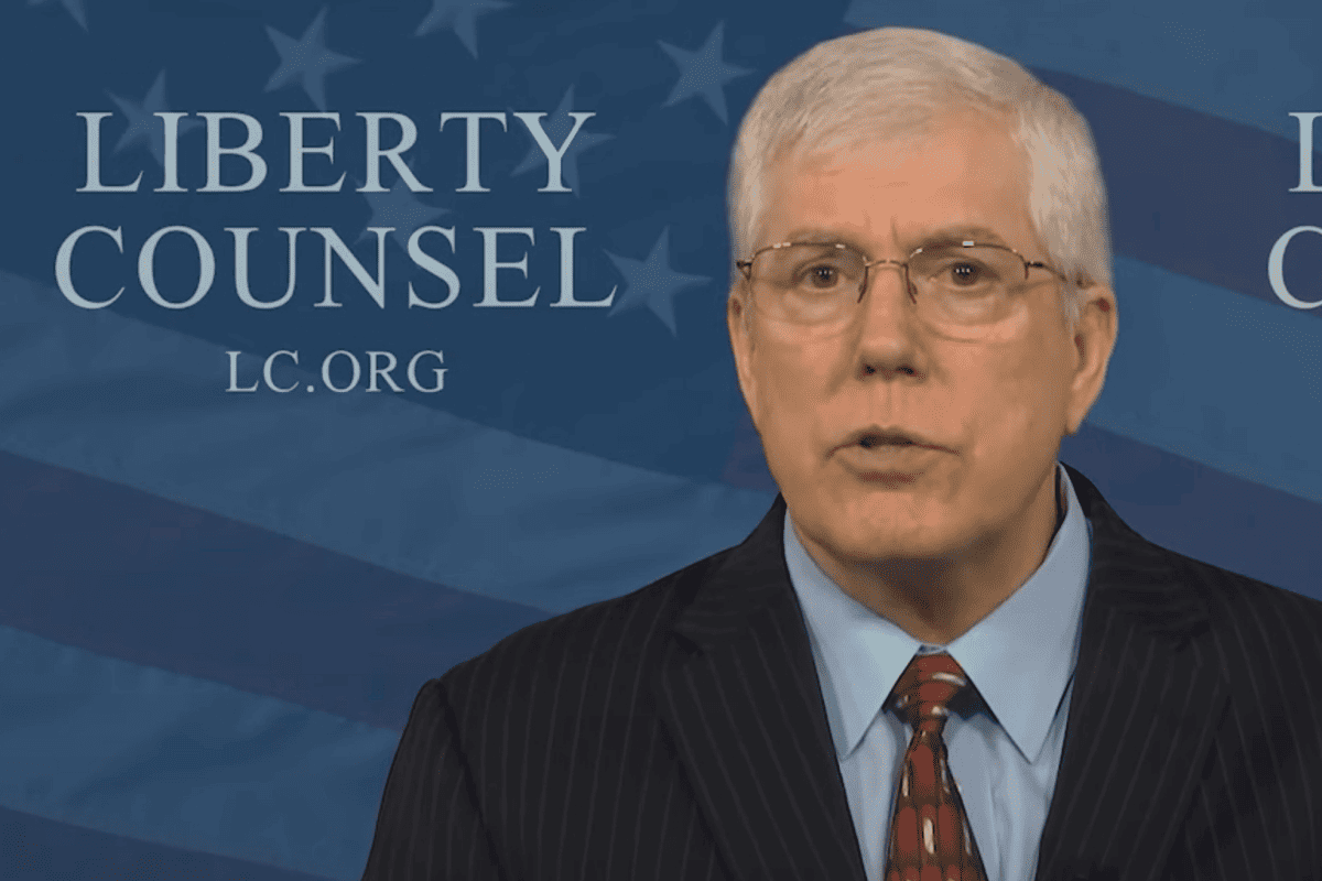 Mat Staver, Founder and Chairman of Liberty Counsel. (Video/Liberty Counsel, YouTube)