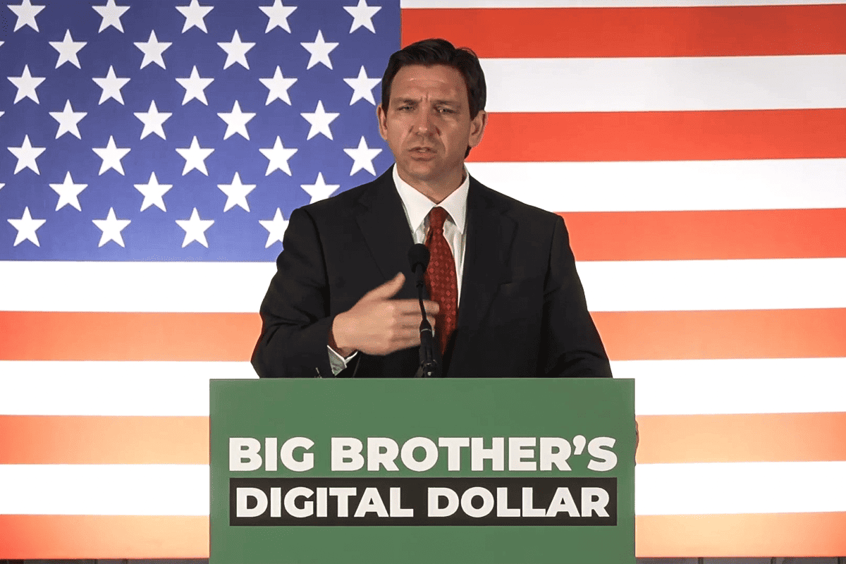 Gov. Ron DeSantis announces signing of anti-Central Bank Digital Currency law in Fort Myers, Fla., March 12, 2023. (Video/Gov. Ron DeSantis' office)