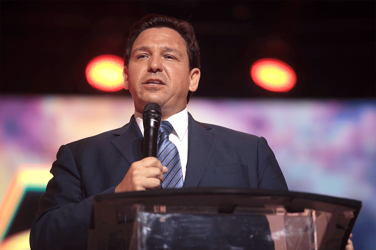 Gov. Ron DeSantis speaking with attendees at the 2022 Student Action Summit at the Tampa Convention Center in Tampa, Fla.. July 22, 2022. (Photo/Gage Skidmore)