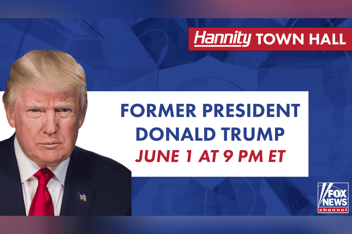 Former President Donald Trump will participate in a Fox News town hall on June 1, 2023. (Image/Sean Hannity, Twitter)