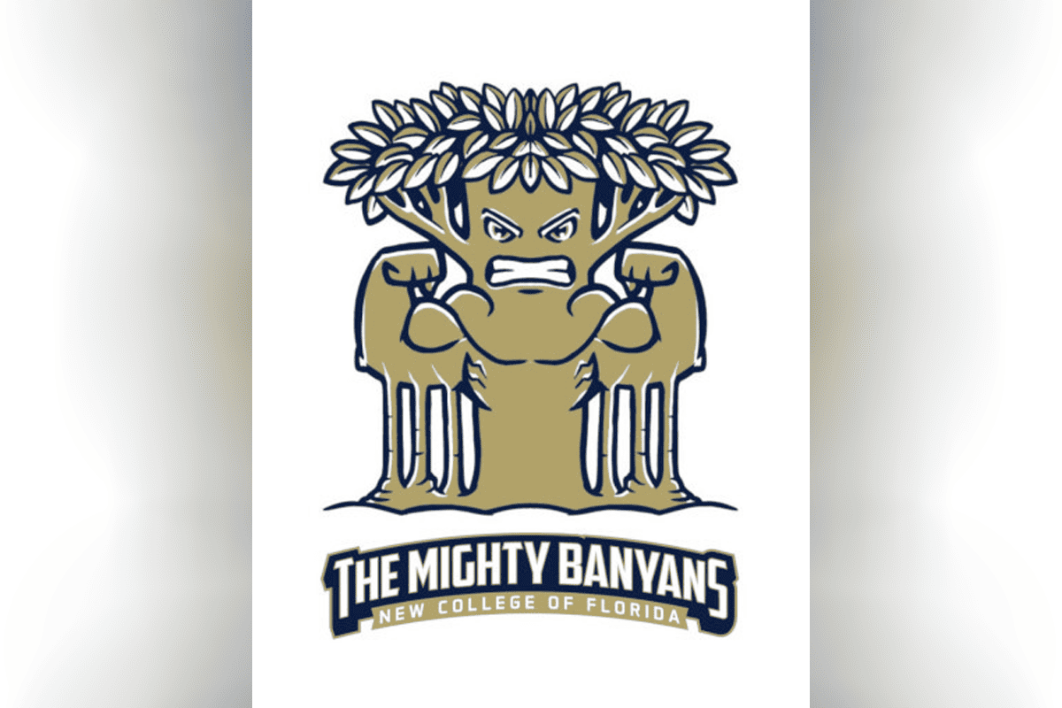 "The Mighty Banyan" mascot design for New College of Florida, June 1, 2023. (Image/New College of Florida) 