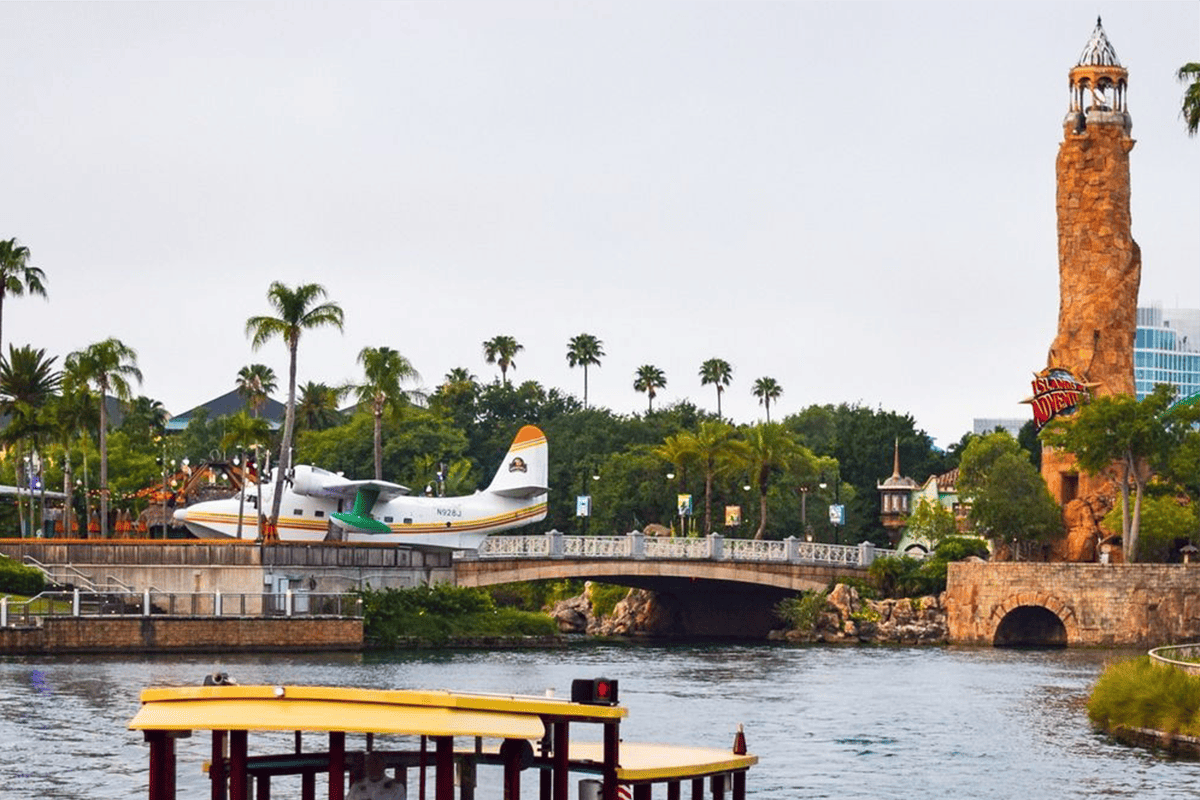 Universal Orlando Resort's CityWalk with view of Islands of Adventure sign, Orlando, Fla., May 20, 2023. (Photo/Universal Orlando, Instagram)