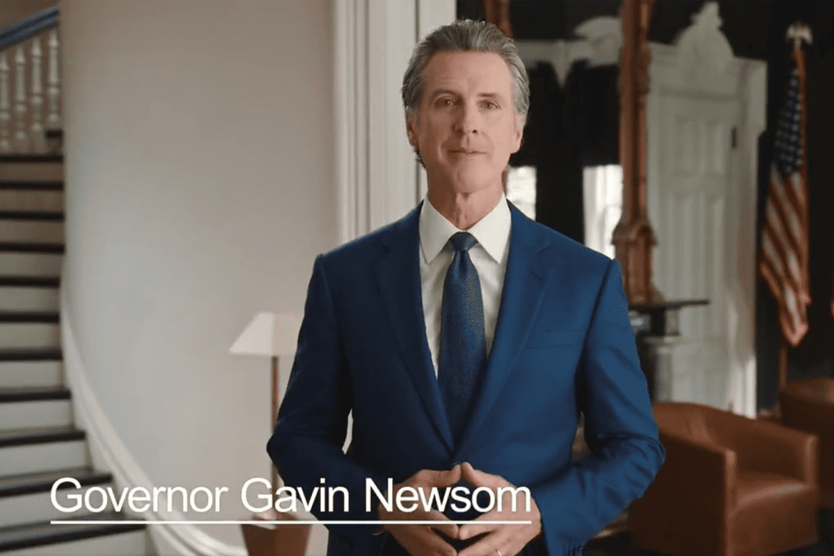 California Gov. Gavin Newsom announces the 28th Amendment to the U.S. Constitution, Sacramento, Calif., June 8, 2023. (Video/Gavin Newsom, Twitter)