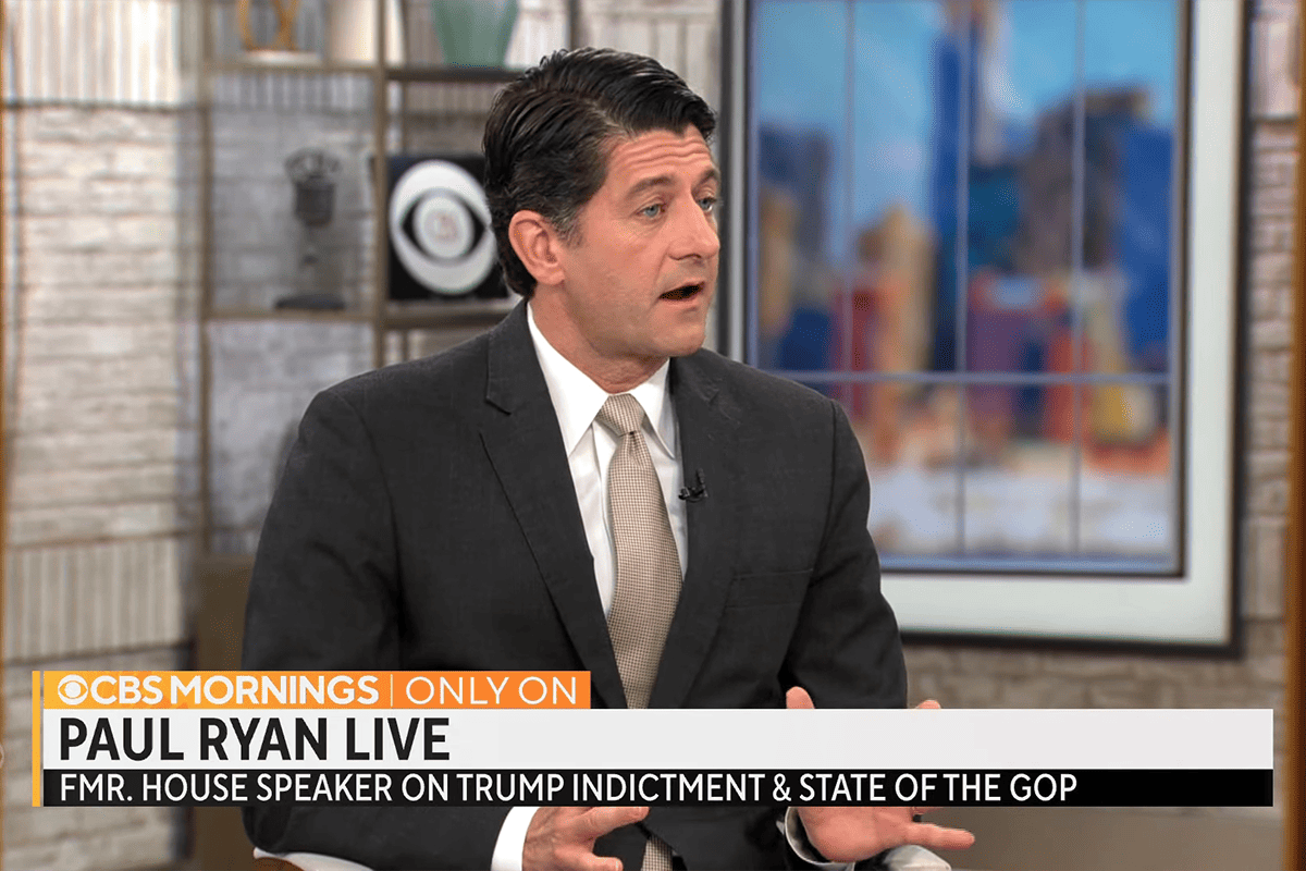 Former House Speaker Paul Ryan on CBS, published on June 13, 2023. (Video/CBS Mornings, YouTube)