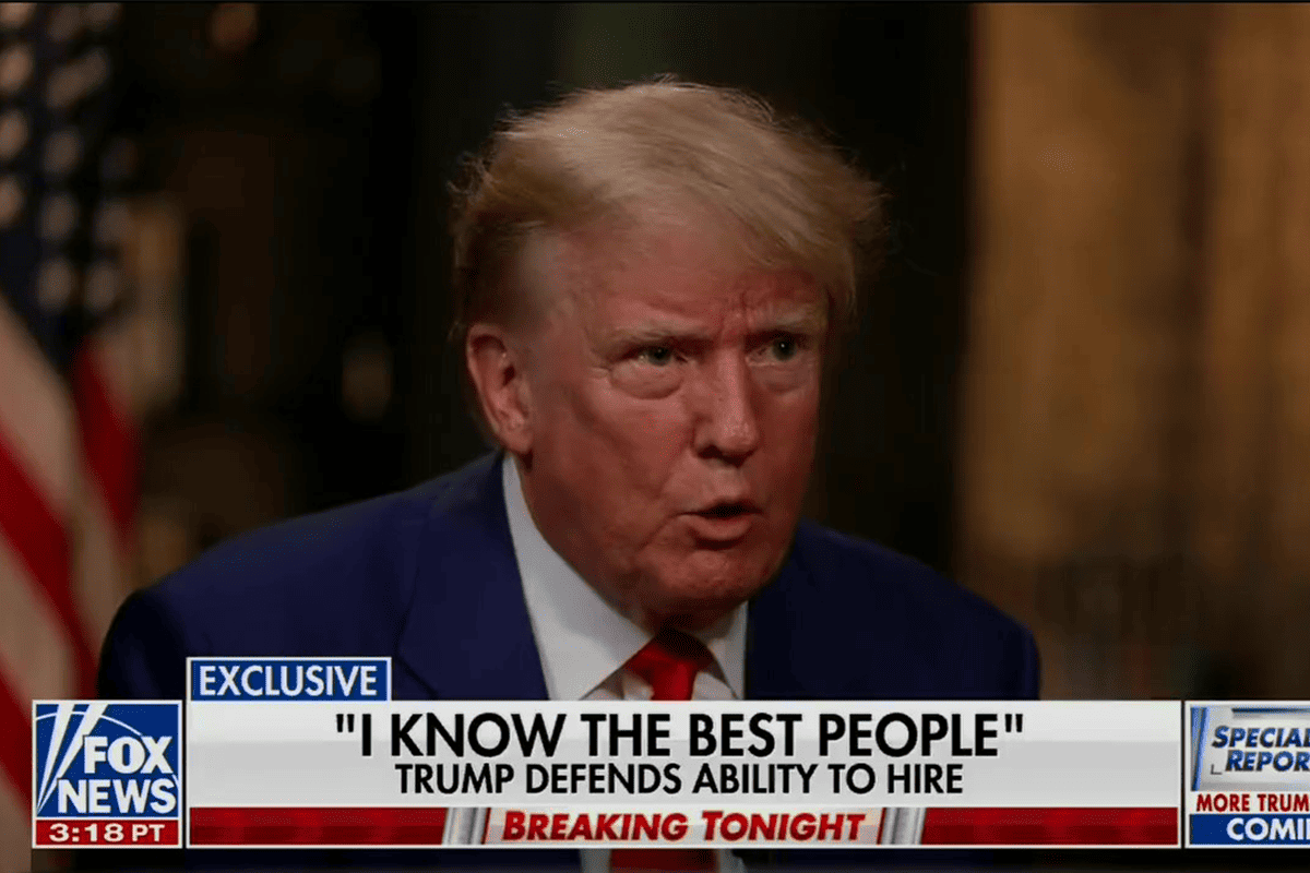 Former President Donald Trump interviewed on Fox News, June 19, 2023. (Video/Fox News)