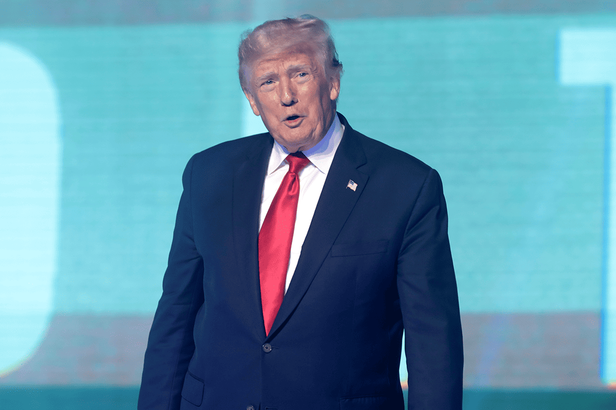 Former President Donald Trump speaking with attendees at the 2022 Student Action Summit at the Tampa Convention Center in Tampa, Fla., July 23, 2022. (Photo/Gage Skidmore, Flickr)
