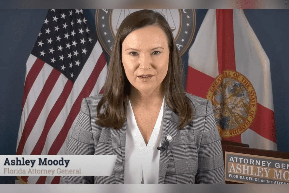 Attorney General Ashley Moody is released a new "Scams at a Glance" resource to help Floridians avoid online shopping scams, July 10, 2023. (Video/ Florida Attorney General’s Office)