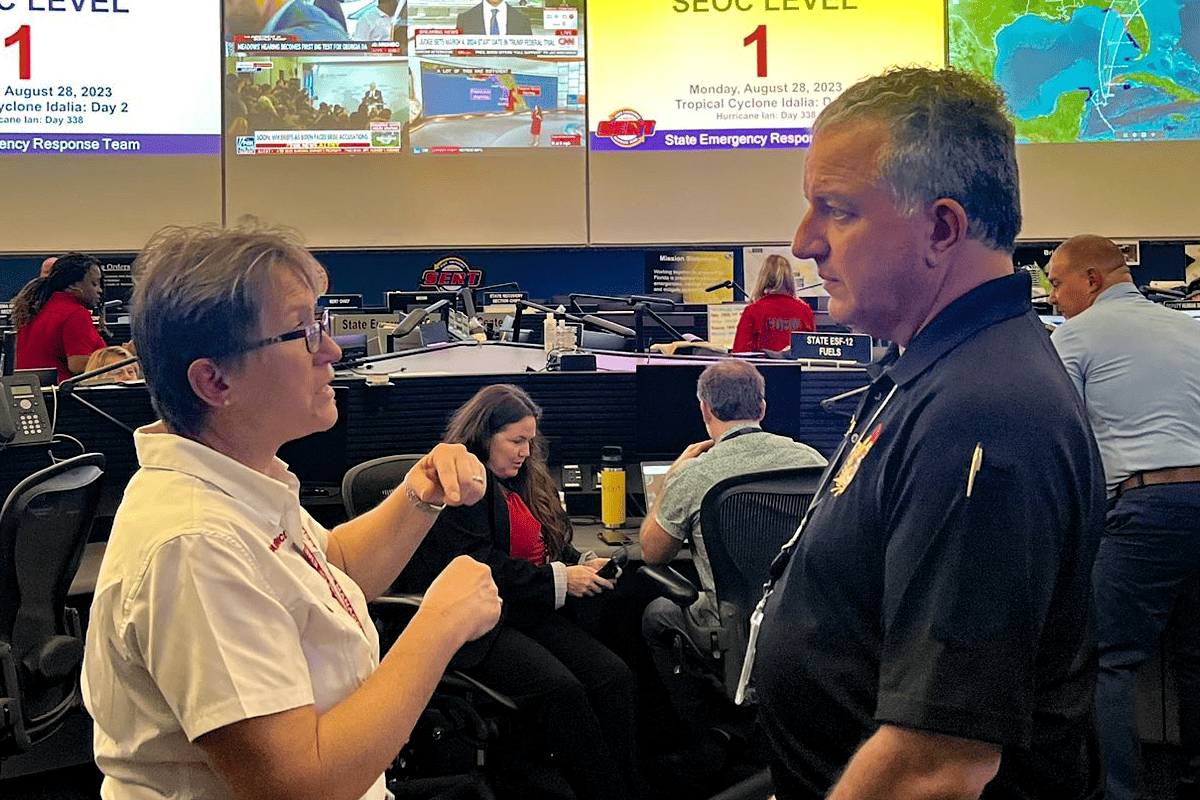 Florida Chief Financial Officer at Florida's Emergency Operation Center, Aug. 28, 2023. (Photo/Jimmy Patronis, X)