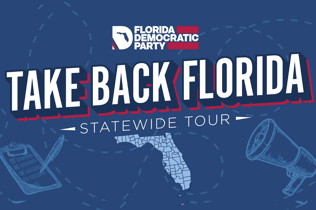 "Take Back Florida" tour, Aug. 2, 2023. (Florida Democratic Party, Twitter)