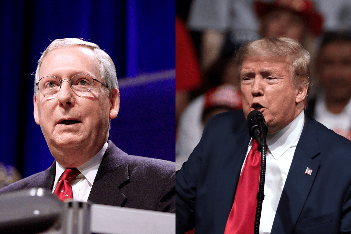 U.S. Sen. Mitch McConnell, R-Ky., and former President Donald Trump. (Photos/Gage Skidmore, Flickr)