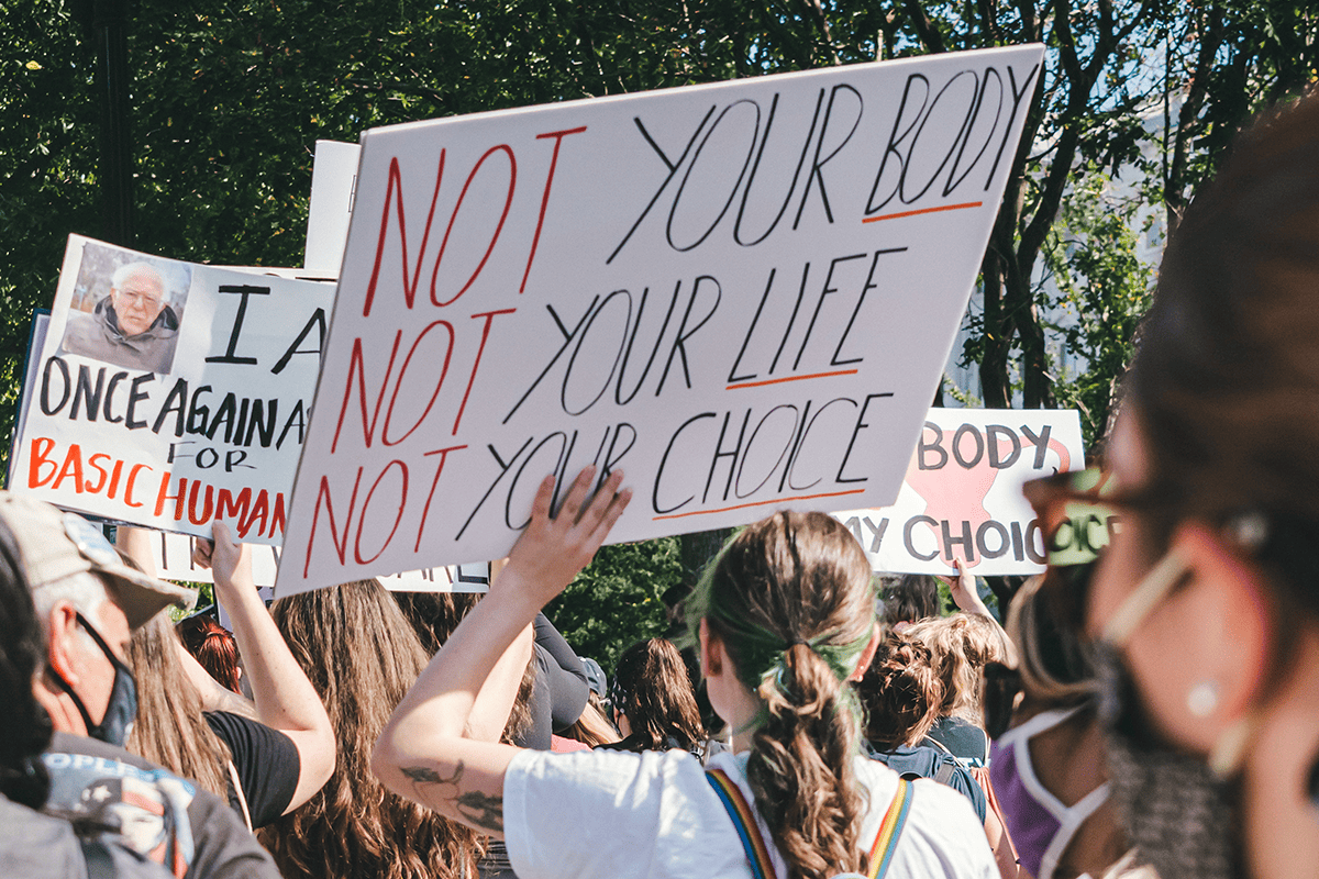 Abortion demonstration, Washington, D.C., Oct. 3, 2021. (Photo/Gayatri Malhotra, Unsplash)