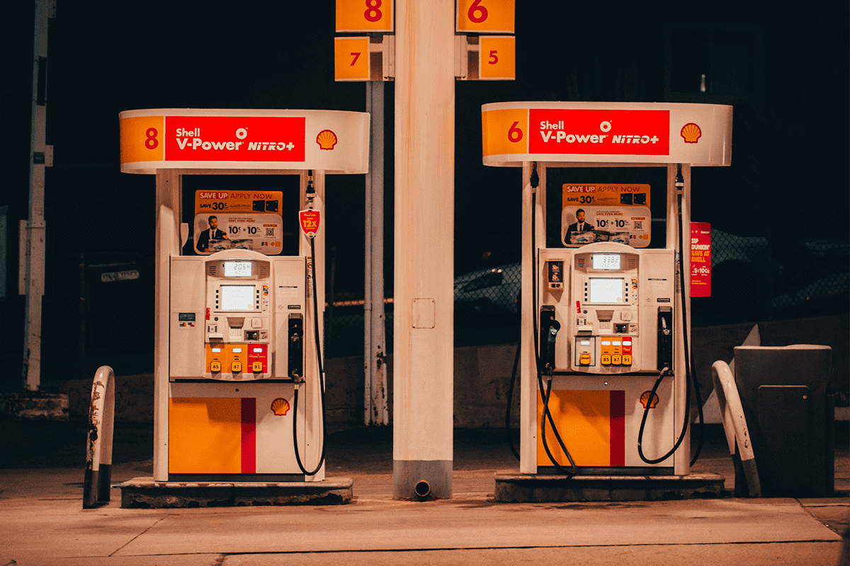 Gas pumps, March 25, 2021. (Photo/Jakob Rosen, Unsplash)
