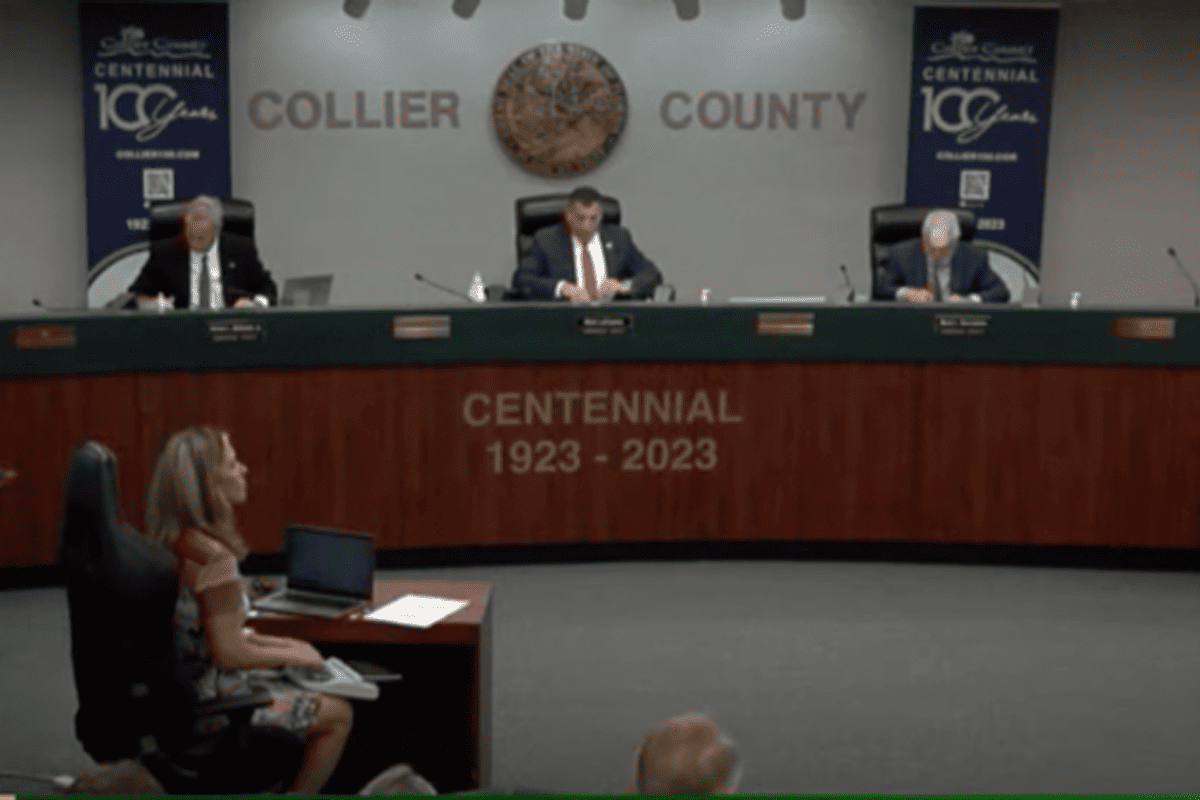 Collier Board of County Commissioners meeting, Naples, Fla., Oct. 10, 2023. (Video/Collier Television)