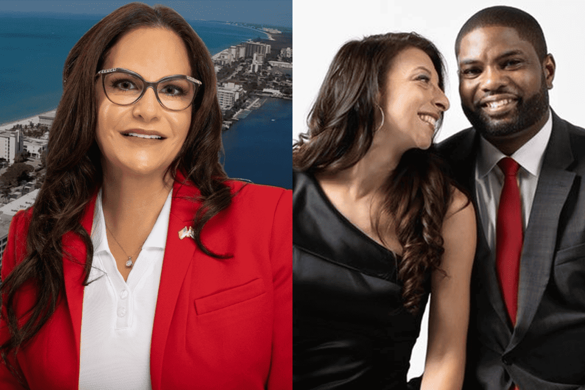 Yvette Benarroch, Republican candidate for State House District 81; and Florida Republican Rep. Byron Donalds, and his wife, Erika Donalds. (Photos/Yvette for Florida; Erika Donalds, X)