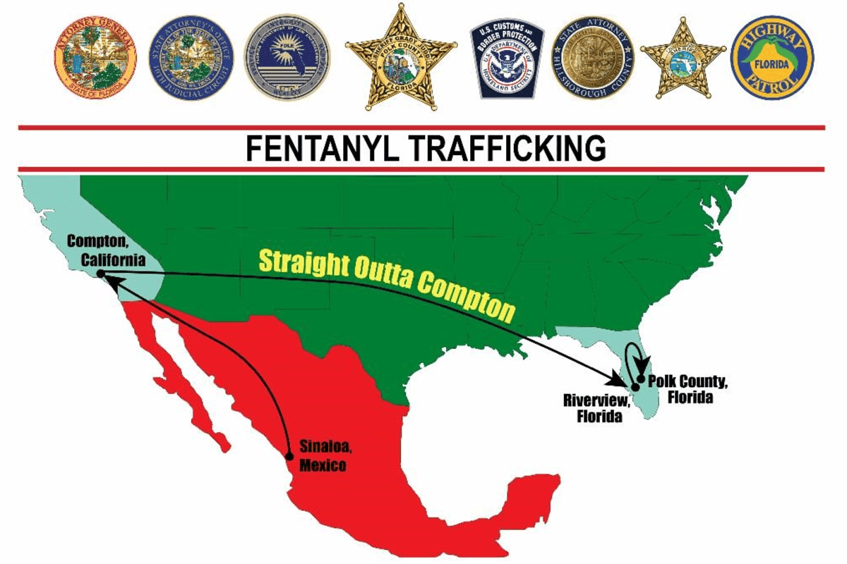 "Fentanyl trafficking" graphic, Oct. 31, 2023. (Image/Polk County Sheriff's Office)