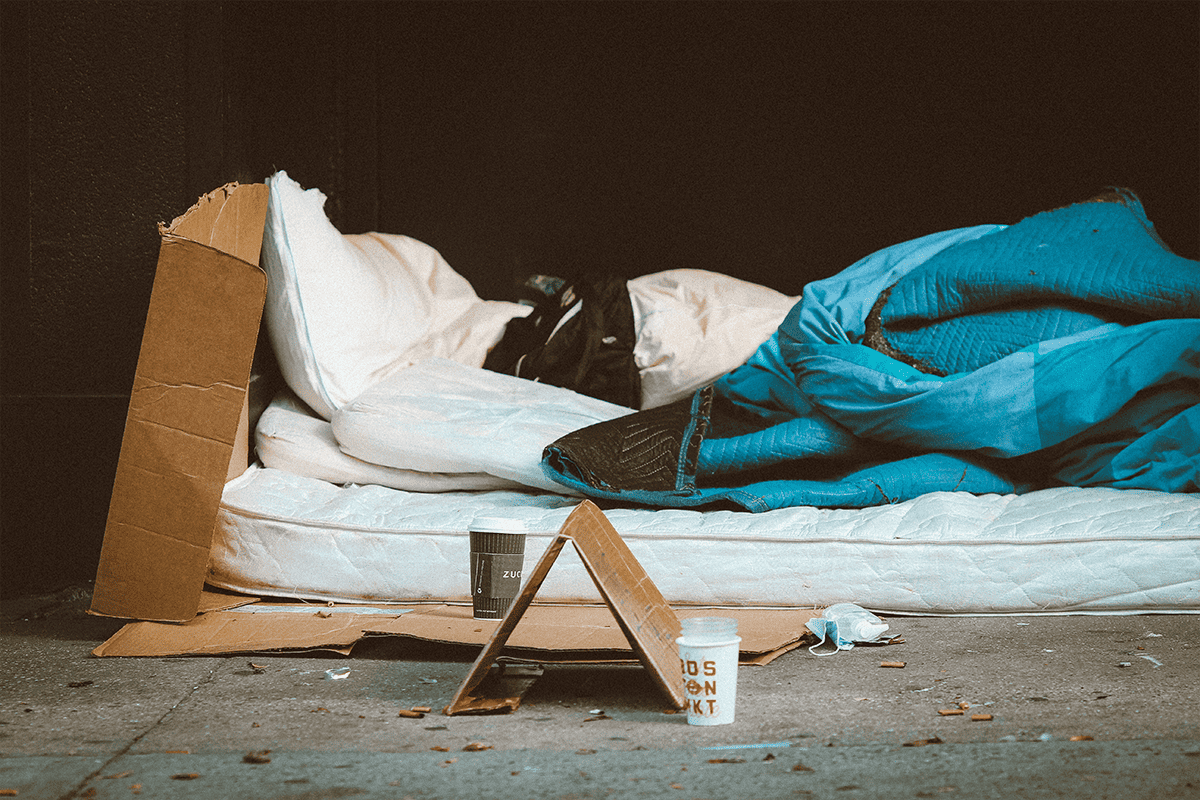 Homelessness, Nov. 2, 2020. (Photo/Jon Tyson, Unsplash)