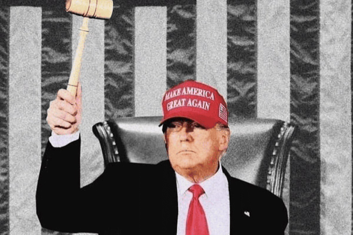 An image depicting former President Donald Trump holding the U.S. House speaker's gavel. (Image/Donald J. Trump, Truth Social)