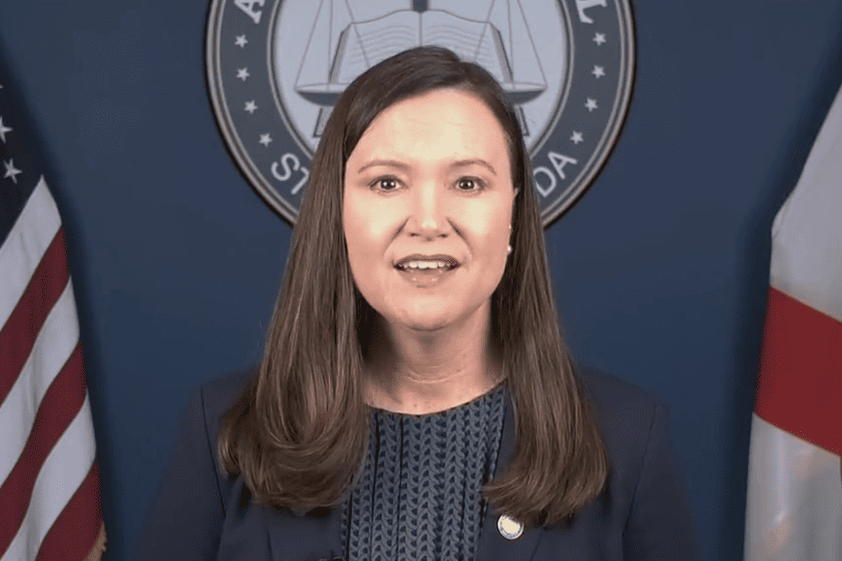 Florida Attorney General Ashley Moody urges consumers take precautions when utilizing Black Friday deals, Nov. 24, 2023. (Video/Attorney General Ashley Moody's office)