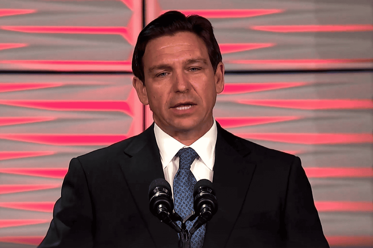 Gov. Ron DeSantis speaks at the Republican Party of Florida Freedom Summit in Kissimmee, Fla., Nov. 4, 2023. (Video/Florida GOP, Rumble)
