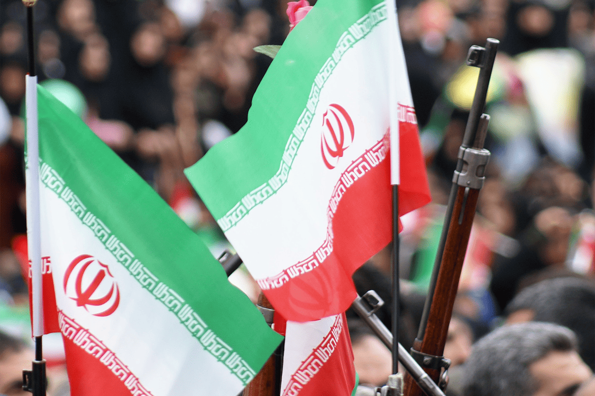 Iranian flags, Feb. 26, 2021. (Photo/Seyed Gholamreza Nematpour, Unsplash)