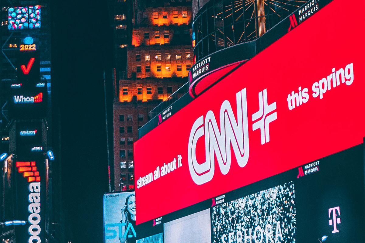 CNN sign in Times Square, New York, N.Y., Jan. 22, 2022. (Photo/Stevosdisposable, Unsplash)