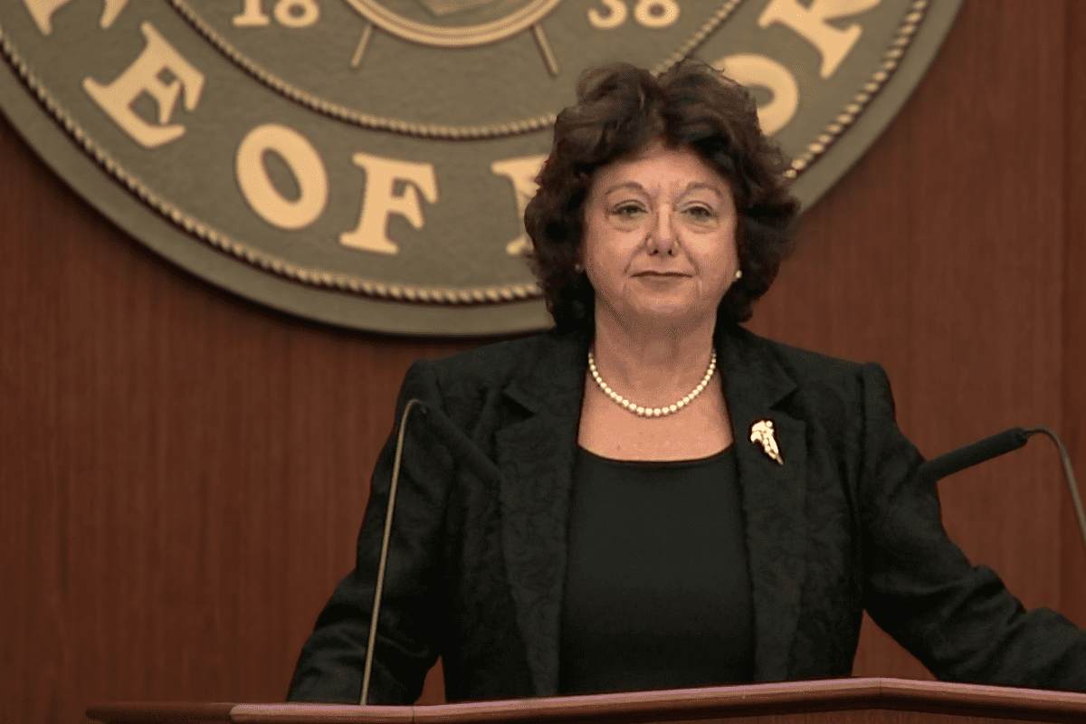 Florida Senate President Kathleen Passidomo, Tallahassee, Fla., Feb. 28, 2024. (Video/The Florida Channel)
