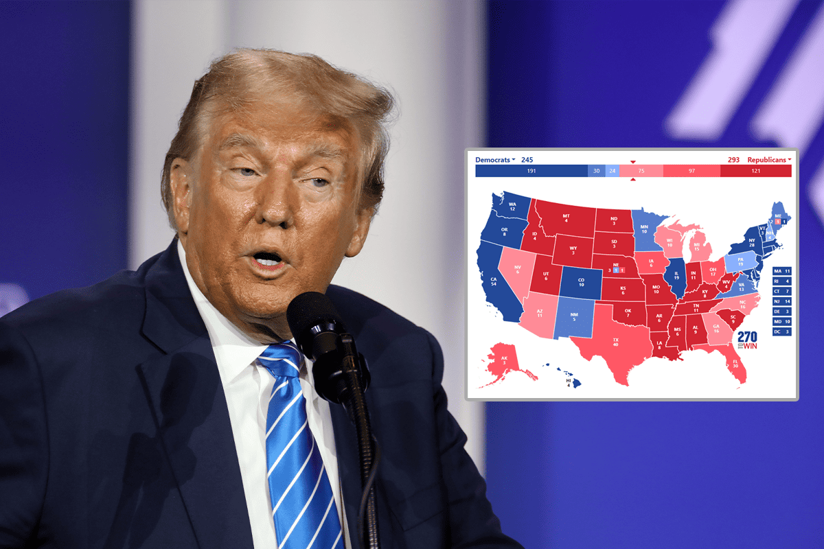 State polls suggest a 2024 victory for former President Donald Trump as of Feb. 2, 2024. (Photo/<a href=https://www.flickr.com/photos/gageskidmore/53299405636/>Gage Skidmore, Flickr</a>)