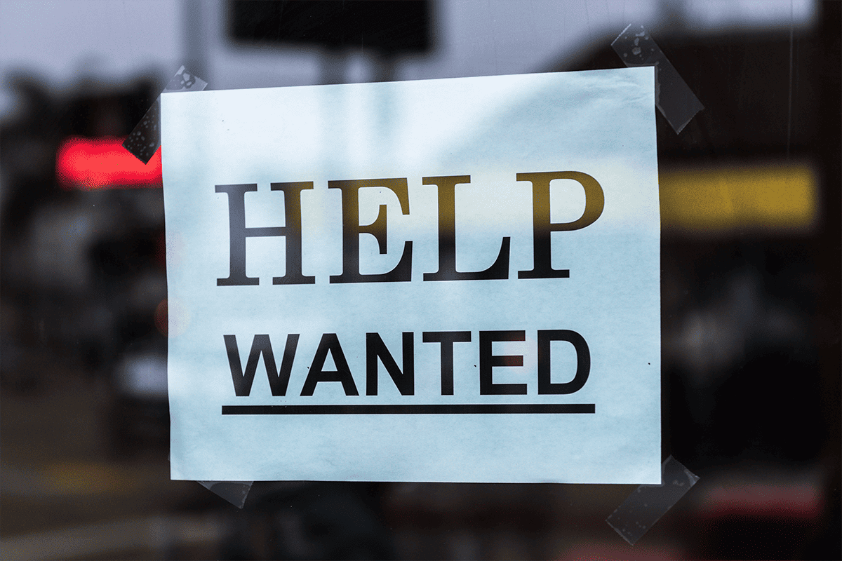 "Help Wanted" sign, Oct. 19, 2020. (Photo/Tim Mossholder, Pexels)